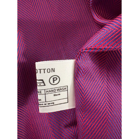 Richard James Savile Row size 15.5 39 color shine purple NWT BARNEY'S NYC VTG - Picture 4 of 7